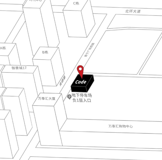 Code2.0密码跳舞俱乐部停车场示意图